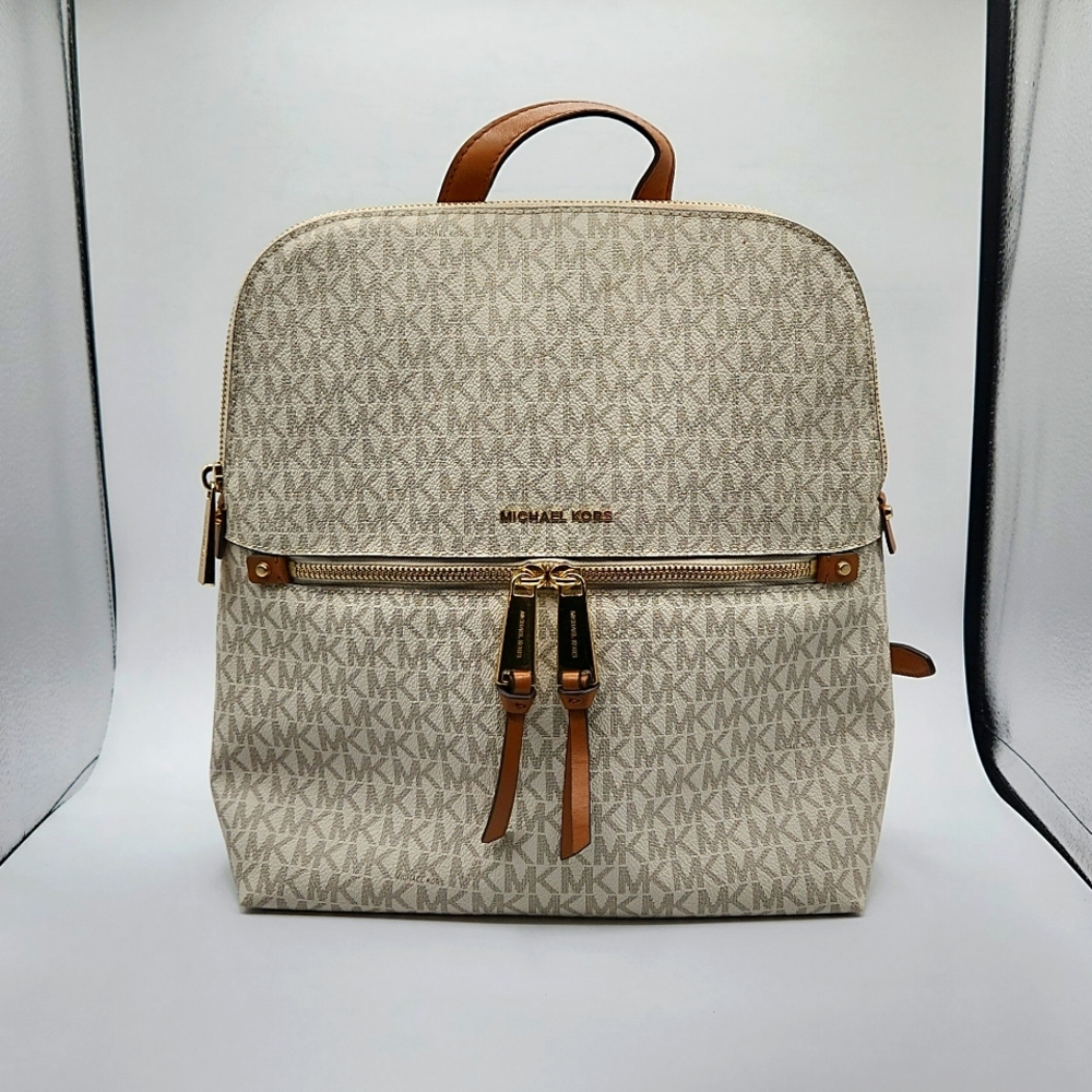 MK Michael Kors Rhea Slim Backpack Logo